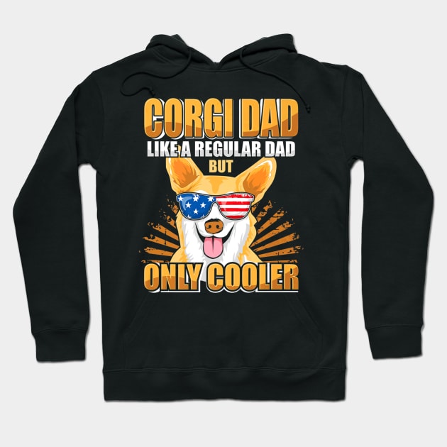 Corgi Dad Pride Dog Father Day Hoodie by Serrena DrawingFloral